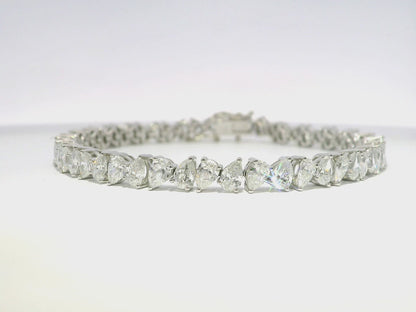 8.12CT Lab Diamond Bracelet 14k White Gold