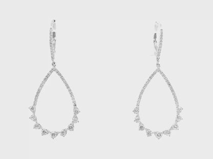 1.03Ct Diamond Earring 14k White Gold