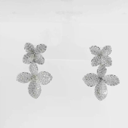 2.27CT Diamond   Earring 14k White Gold