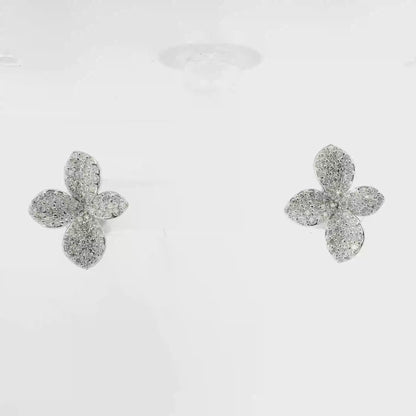 0.89CT Diamond 14K White Gold Earring