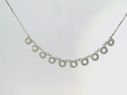 0.54CT Diamond Pendant 14k White Gold