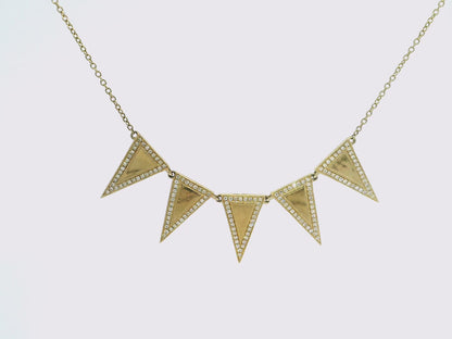 0.40CT Diamond Pendant 14k Yellow Gold