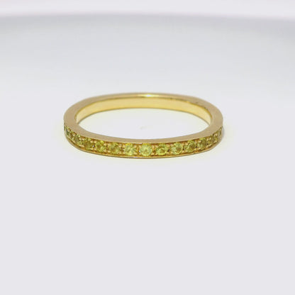 0.67CT Yellow Sapphire Ring 14k Yellow Gold