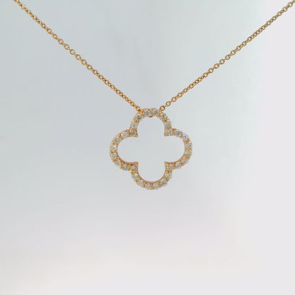 0.32CT Diamond Pendant 14k Rose Gold