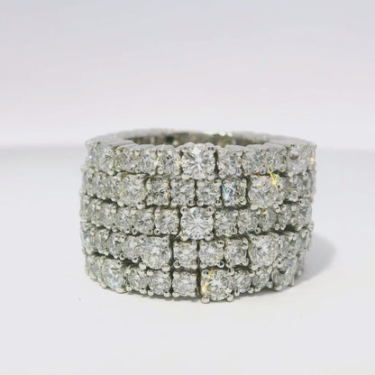 5.99CT Diamond Ring 18k White Gold