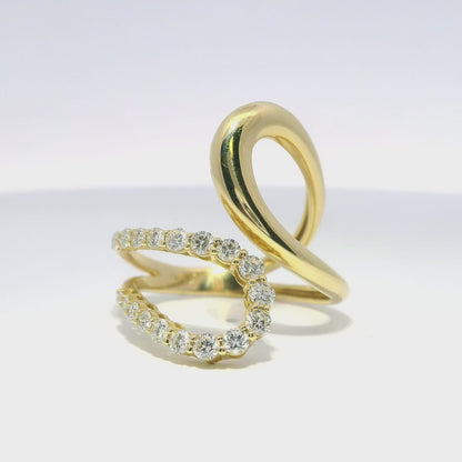 0.86CT Diamond ring 14k Yellow Gold