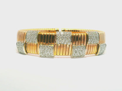 1.86CT Diamond Bangle 14k Rose Gold