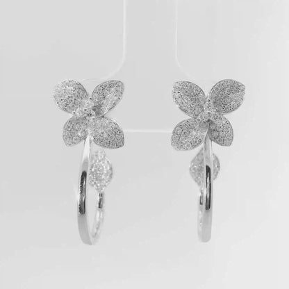 0.67CT Diamond  14k White Gold Earring