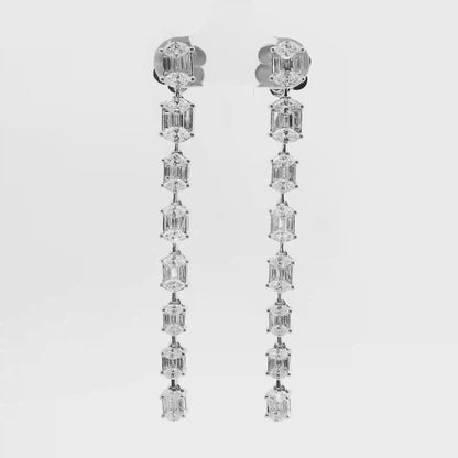 3.11CT Diamond Earring 14k White Gold