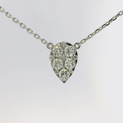 0.73CT Diamond Pendant 14k White Gold