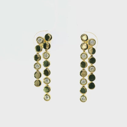 0.40CT Diamond 14k Yellow Gold Earring