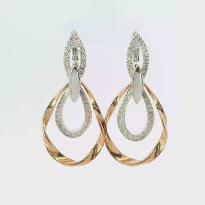 0.75CT Diamond Earring 14k Gold