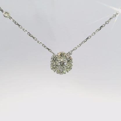 1.30CT Diamond Pendant 14k White Gold
