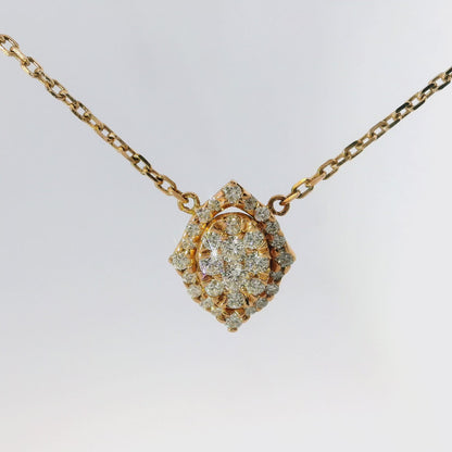 0.40CT Diamond Pendant 14k Rose Gold