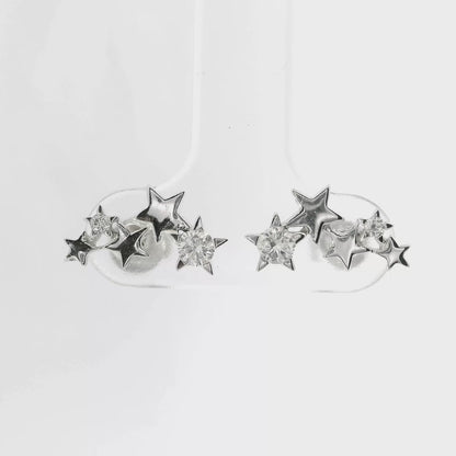 0.21CT Diamond 14k White Gold Earring