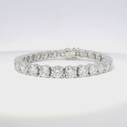 20.74CT Lab Diamond Bracelet 14k White Gold
