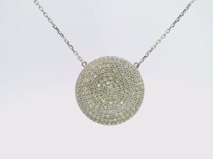 1.93CT Diamond Pendant 14k White Gold