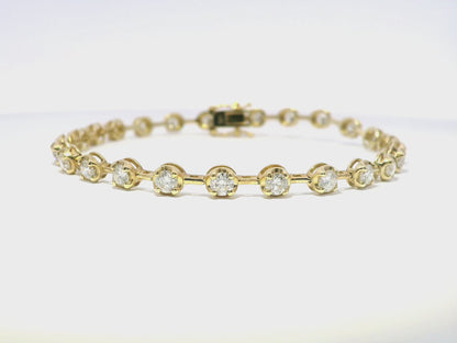 3.30CT Diamond Bracelet 14k Yellow Gold