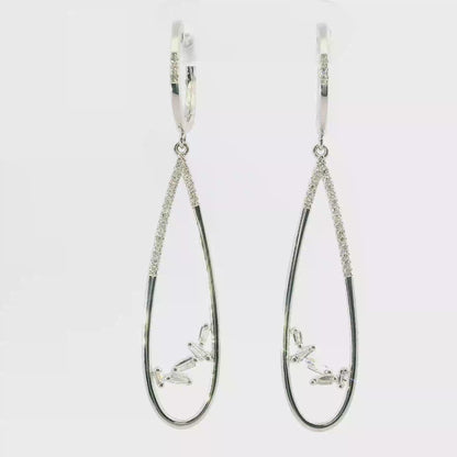 0.40CT Diamond Earring 14k White Gold