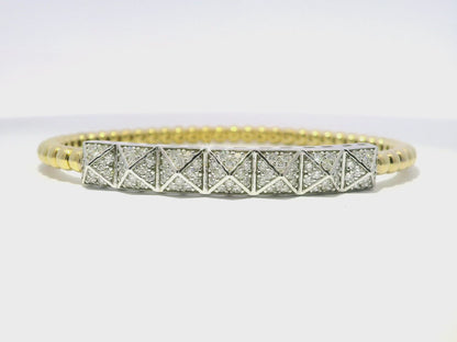 1.01CT Diamond Bangle 14k Yellow Gold