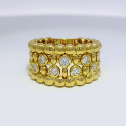 1.42CT Diamond Ring 18K Yellow Gold