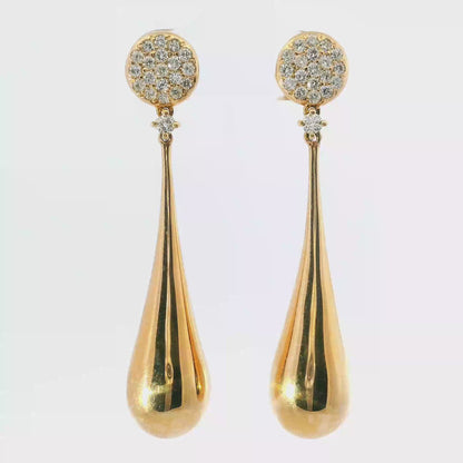 0.66CT Diamond 18k Rose Gold Earring