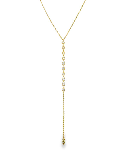 0.72CT Diamond Bezel Pendant 14k Gold